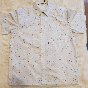 Paul Smith Red Ear Moon N Stars Print Shirt